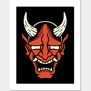 Hannya mask Posters and Art